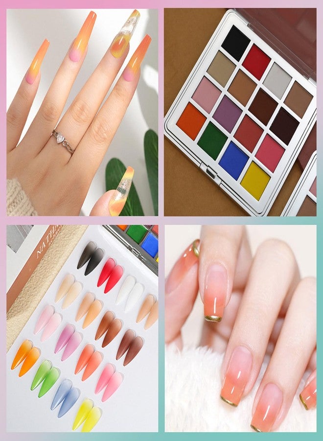 HomTop 16 Color Nail Pigment Powder Set Create Stunning Ombre Nail Art with Glittery Shades Perfect DIY Nail Accessories (A-16 colors) - Image 5